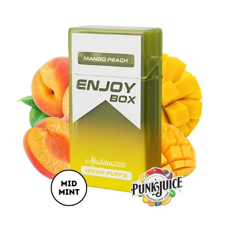 Aladdin Pro Enjoy Box 12,000 5% Disposable Pod - Mango Peach