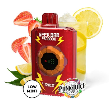 GEEK BAR PSG 9000 5% - Led Screen - Disposable Pod - Strawberry Lemonade