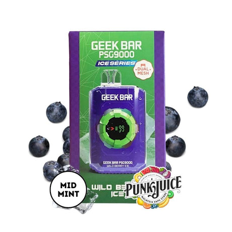 GEEK BAR PSG 9000 5% - Led Screen - Disposable Pod - Wild Berry Ice (Ice Series)