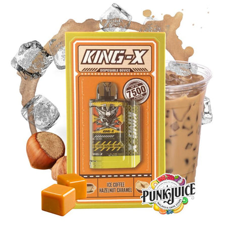King X 7500 Disposable Pod by LOST VAPE - Ice Coffee Hazelnut Caramel