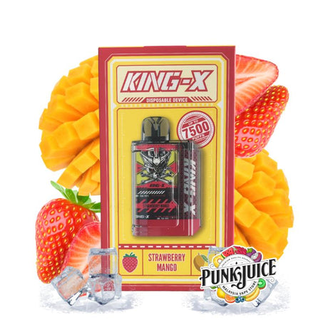 King X 7500 Disposable Pod by LOST VAPE - Strawberry Mango