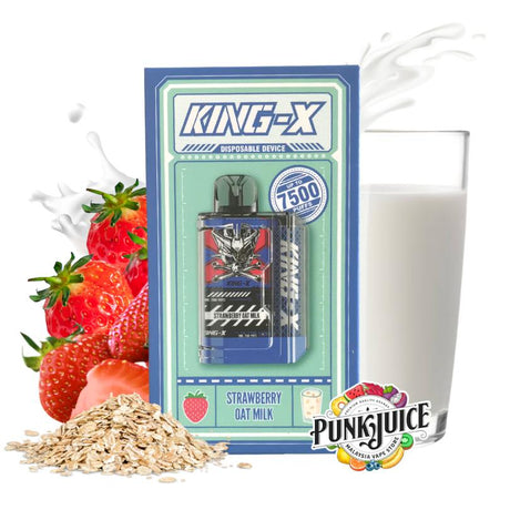 King X 7500 Disposable Pod by LOST VAPE - Strawberry Oat Milk