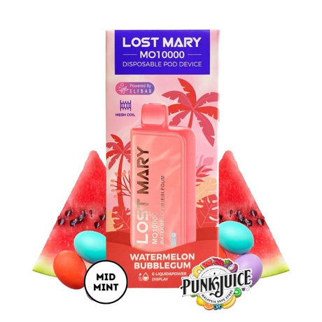 Lost Mary MO10000 (10K) 5% - Led Screen - Disposable Pod - Watermelon Bubblegum